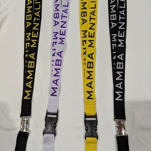 Kobe mamba mentality lanyard- black/yellow print